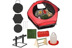 Brooder Box for Chick Starter Kit - 2026 Upgrade Dual Door Chicken Brooder Pen/Playpen/Tent with 10 * 10 in Brood Heating Pla