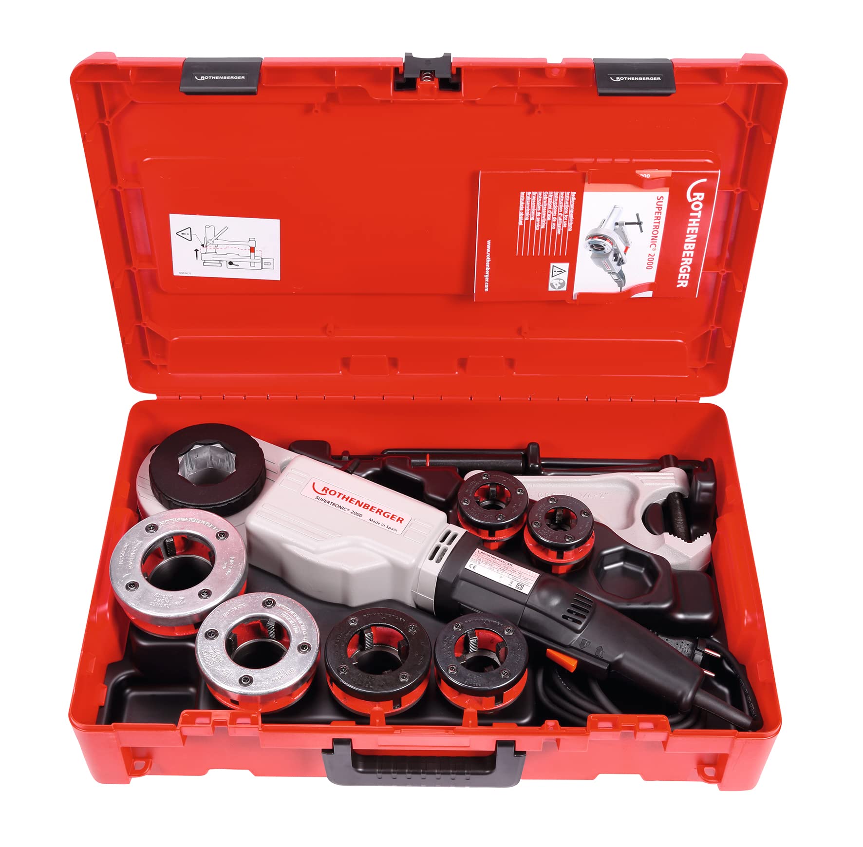 Rothenberger 71258 2-inch Supertronic 2000-Power Threader Set