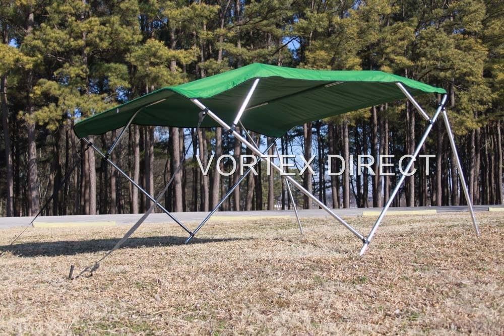 Vortex Green 4 Bow Bimini Top 6' Long, 9196" Wide, 54