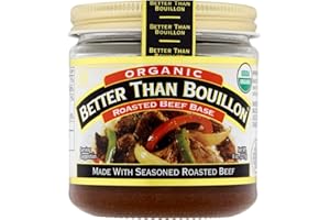 Better Than Bouillon Organic Roasted Beef Base, Made with Seasoned Roasted Beef, USDA Organic, Blendable Base for Added Flavor, 38 Servings Per Jar 8 Ounce (Pack of 1)