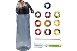 Air Scented Water Bottle with 10 Flavor Pods and 2 Brushes, 700ml Fruit Air Water Pods Drink Bottle 0 Suger BPA Free for Fitn