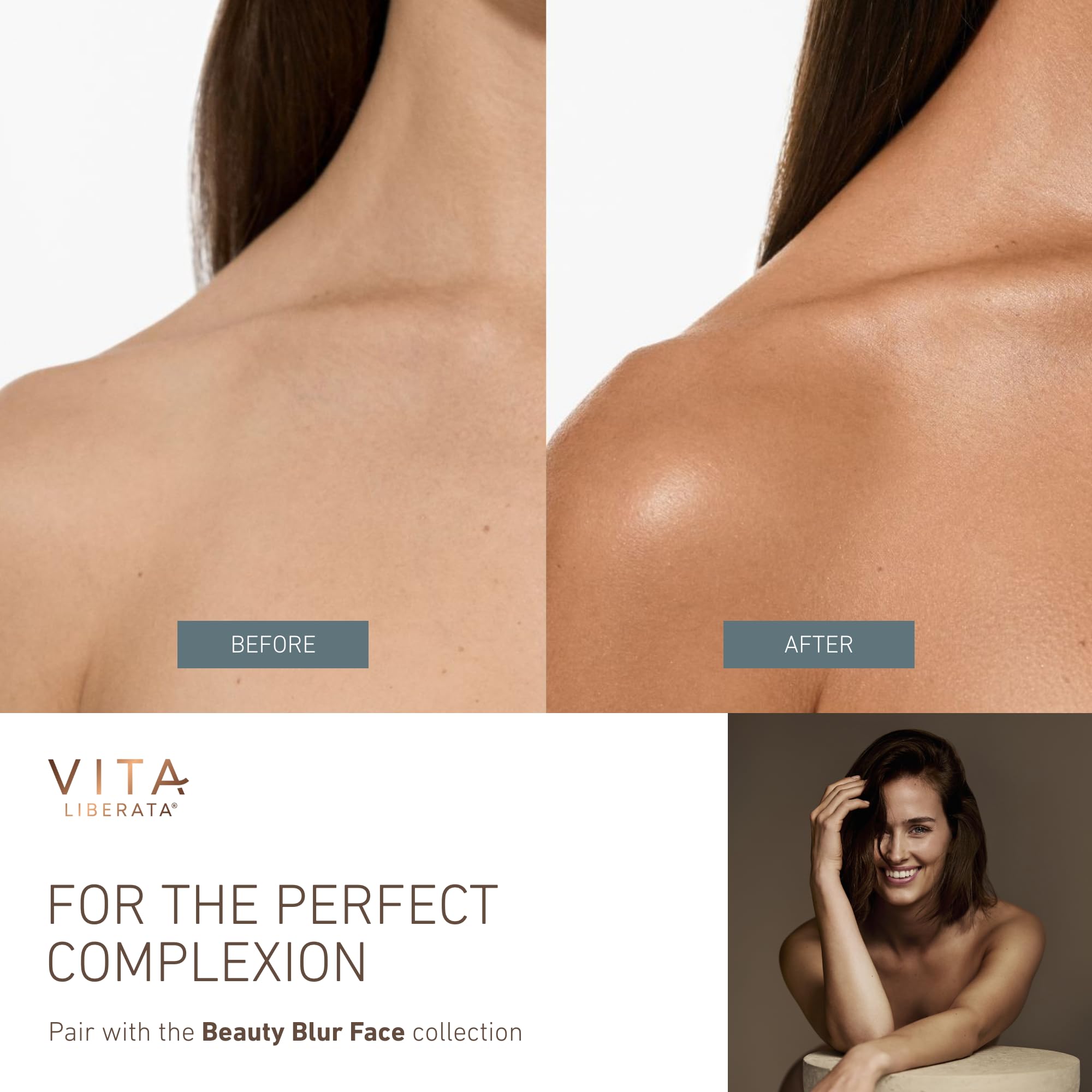 Vita Liberata Body Blur, Leg and Body Makeup. Skin Perfecting Body Foundation for Flawless Bronze, Easy Application, Radiant Glow, Evens Skin Tone, New Packaging