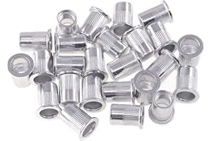 Keadic 100Pcs M8 Metric Rivet Nuts, Aluminum Flat Head Threaded Insert Nutserts for Automotive, Furniture, Decoration