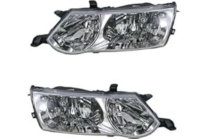 AM AUTOPARTS 2 Piece Headlight Assembly Set Driver & Passenger Side Compatible with 2002-2003 Toyota Solara TO2502145 TO2503145