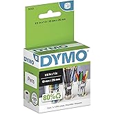 DYMO Authentic LW Extra-Small Multi-Purpose Labels, DYMO Labels for LabelWriter Printers, White, 1/2" x 1", 1 Roll of 1000