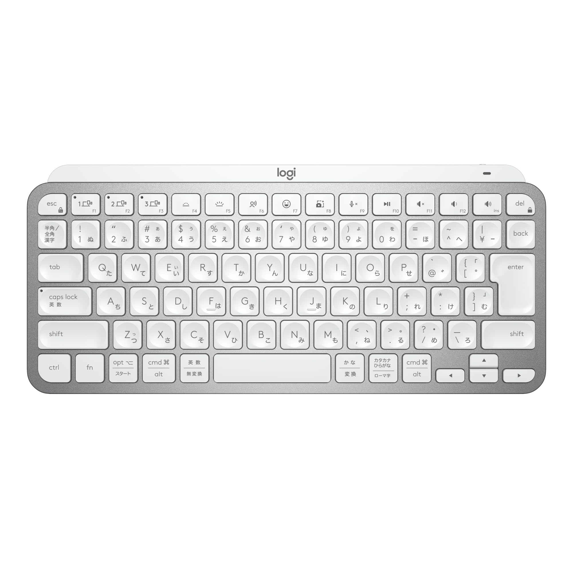 ‎Logicool KX700PG MX KEYS MINIミニマリスト ワイヤレス イルミネーション キーボード ペイルグレー ロジクールの商品画像