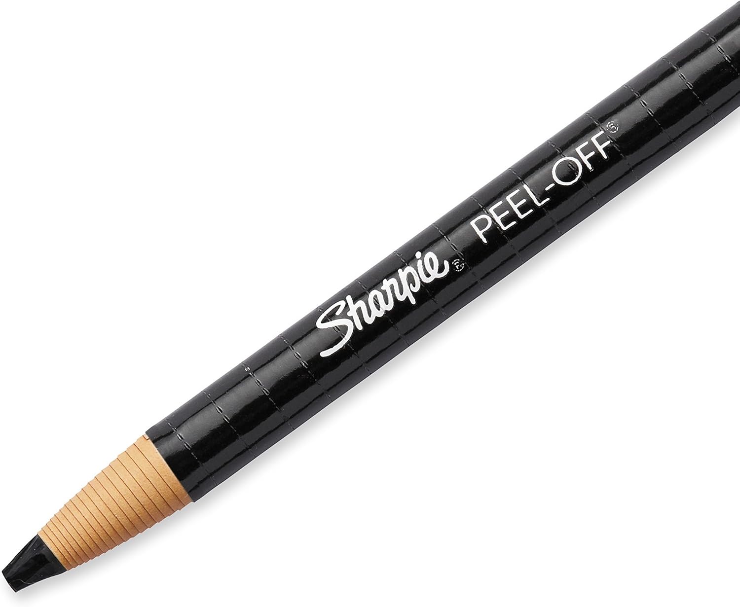 Sharpie 2173PP Peel-Off China Markers, Black, 2-Count : Permanent Markers : Office Products