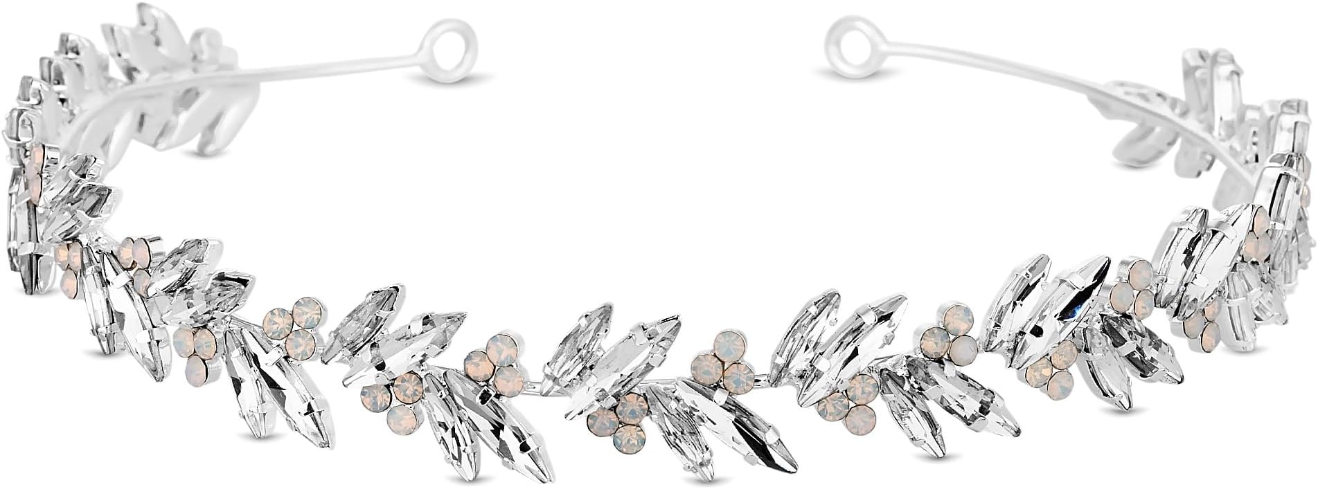 Jon Richard Women's Crystal Feather Headband