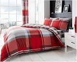 Gaveno Cavailia Waverly Check Duvet Set Red Double