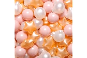 Realhaha Hollow Plastic Star Balls for Ball Crawls - Vibrant and Colorful - Pack of 100 - Spark Creativity and Active Play