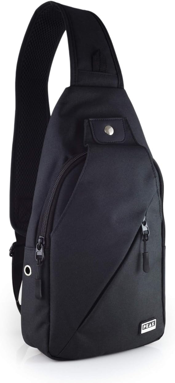 Peak Gear Sling Compact Crossbody Backpack and Day Bag (Black) Amazon