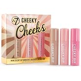 W7 Cheeky Cheeks Set - Liquid Blusher and Bronzer Trio | Radiant Glow, Blush and Bronze Combo