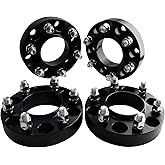 ZY WHEEL 6x135 Hubcentric Wheel Spacers with M14x1.5 Studs 87.1mm Bore 1'' Compatible for 2015-2025 Ford F150 Expedition Lobo Lincoln Navigator 4pcs 6 Lug