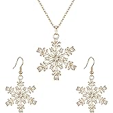 EVER FAITH Austrian Crystal Snowflake Flower Pendant Necklace Earrings Set