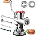 VEVOR Meat Grinder Manual 304 Stainless Steel Hand Operated Meat Grinder Multifunctional Crank Sausage Maker Coffee Powder Grinder for Household for Beef Chicken Pepper Mushroom Coffee