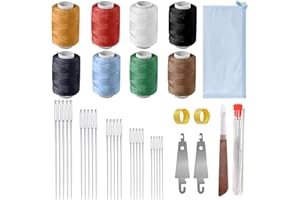 UTOOK Big Eye Steel Sewing Needles Kit, Stainless Steel Needles for Hand Sewing, 2025 New Sewing Kits, Beginner Sewing Kit, Adequate Needles and Thread, Student Dormitory Sewing Kit (8c-38pcs)
