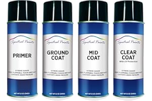 Spectral Paints Compatible/Replacement for Mercedes-Benz 799 Diamond White Pearl - Aerosol Primer, Ground, Mid & Clear Spray Paint