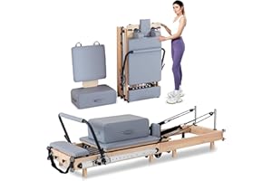 EgnFg Pilates Reformer Machine, Premium Foldable Pilates Reformer, Durable and Quiet, Pilates Equipment for Home Workouts with Reformer Accessories and Reformer Pilates Box