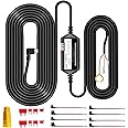 AZDOME Micro USB Port 3-Lead Acc Hardwire Kit for M300S Dash Cam, 12ft with Fuse Kit, for Dash Camera 24H Parking Monitor, Converts 12V-24V to Output 5V/2.5A Max JYX04, Low Voltage Protection