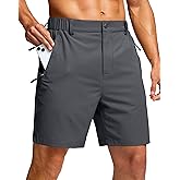 G Gradual Men's Shorts 7"/ 5"/ 9" Lightewight Casual Shorts for Men Hiking Golf Shorts with 3 Zipper Pockets