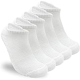 Hycome 5Pairs Men Women Sport Running Ankle Socks with Cushion Low Cut Athletic Sport Socks