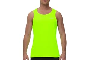 Cakulo Men's Neon Tank Tops Workout Gym Athletic Swim Beach Tops Big and Tall Quick Dry Marathon Muscle Sleeveless Shirts