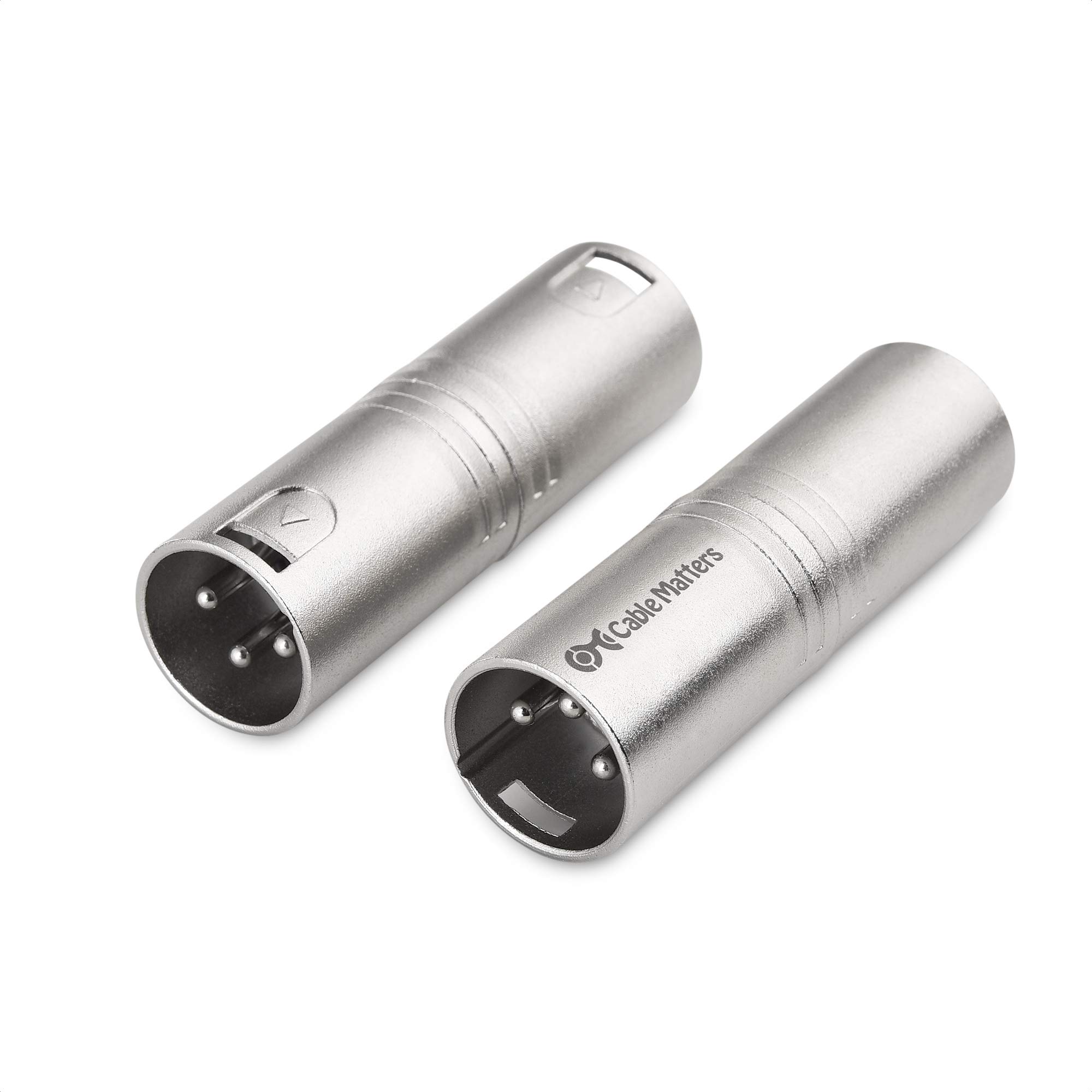 Cable Matters 2-Pack XLR Male to Male Adapter, XLR Coupler, XLR to XLR Gender Changer, XLR Adapter - Male to Male