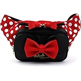 Winghouse x Minnie Red Ribbon Polka Dot Fanny Pack Sling Chest Travel Trip Bum Bag Bag for Girls Ladies (Large)