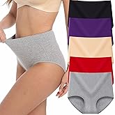 MEIDAYAI Womens Underwear Cotton Tummy Control High Waisted Underwear Soft Breathable Full Coverage Panties Multipack