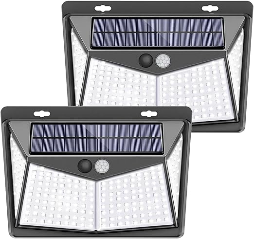 Luces Solares, LETTURE 2 Paquetes Luz Solar Exterior 208 LED / 3 Modos