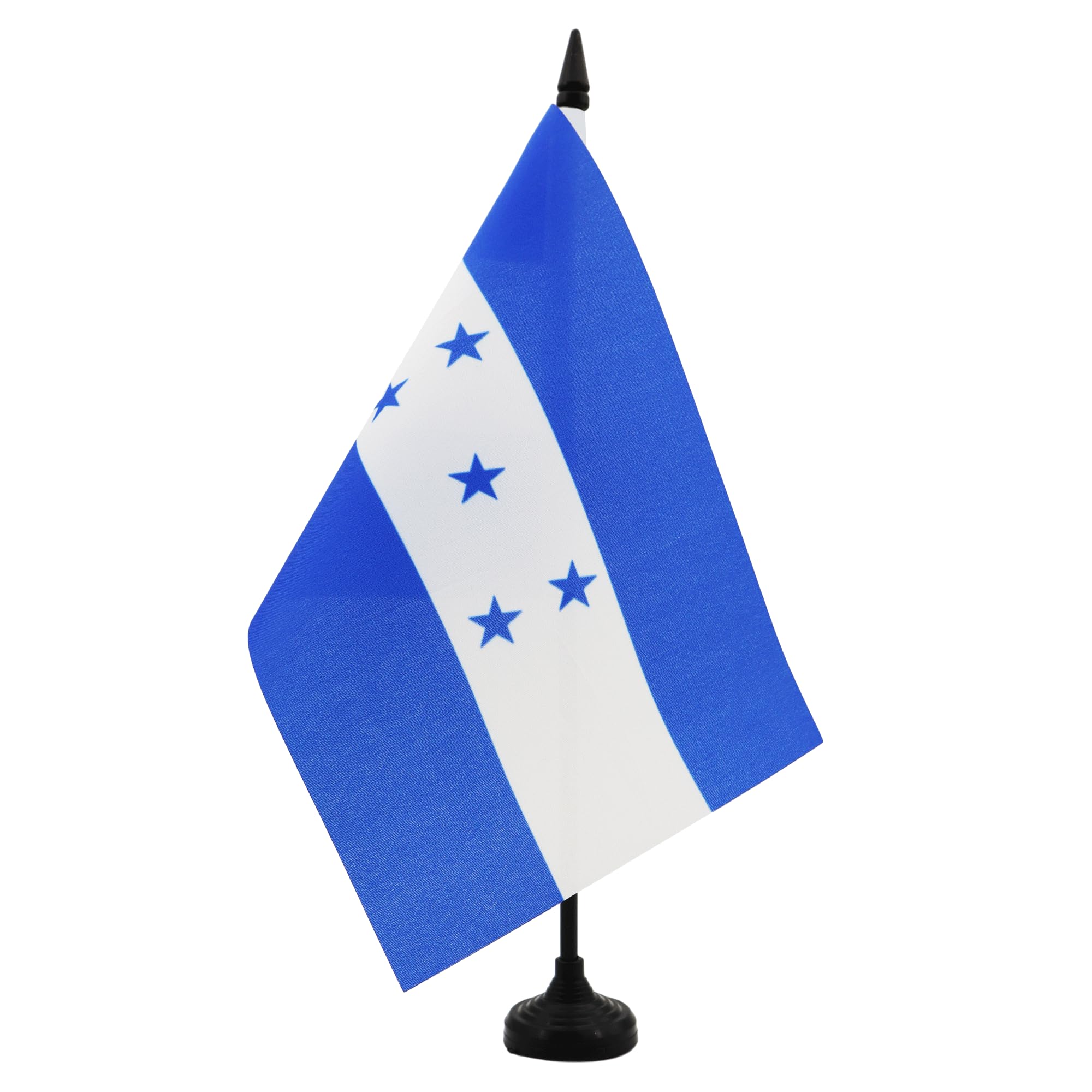 AZ FLAG Honduras Table Flag 5'' x 8'' - Honduran Office Decoration 100% Polyester 21 x 14 cm - Mini Desk Flag with Pole and Black Plastic Base — image 1