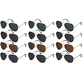 EDGEIWEAR 12 Pack Bulk Wholesale Sunglass Men Pilot Aviator Sunglasses Spring Hinge