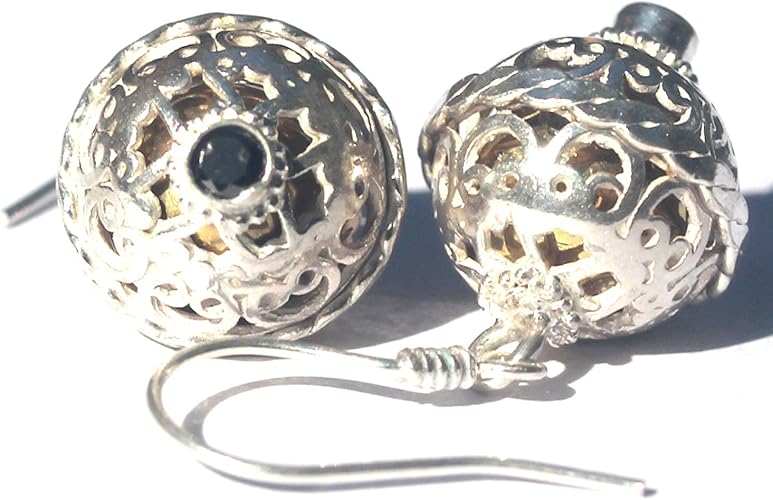 Amazon ガムランボール アラベスク ピアス Sarihati オニキス ピアス 通販