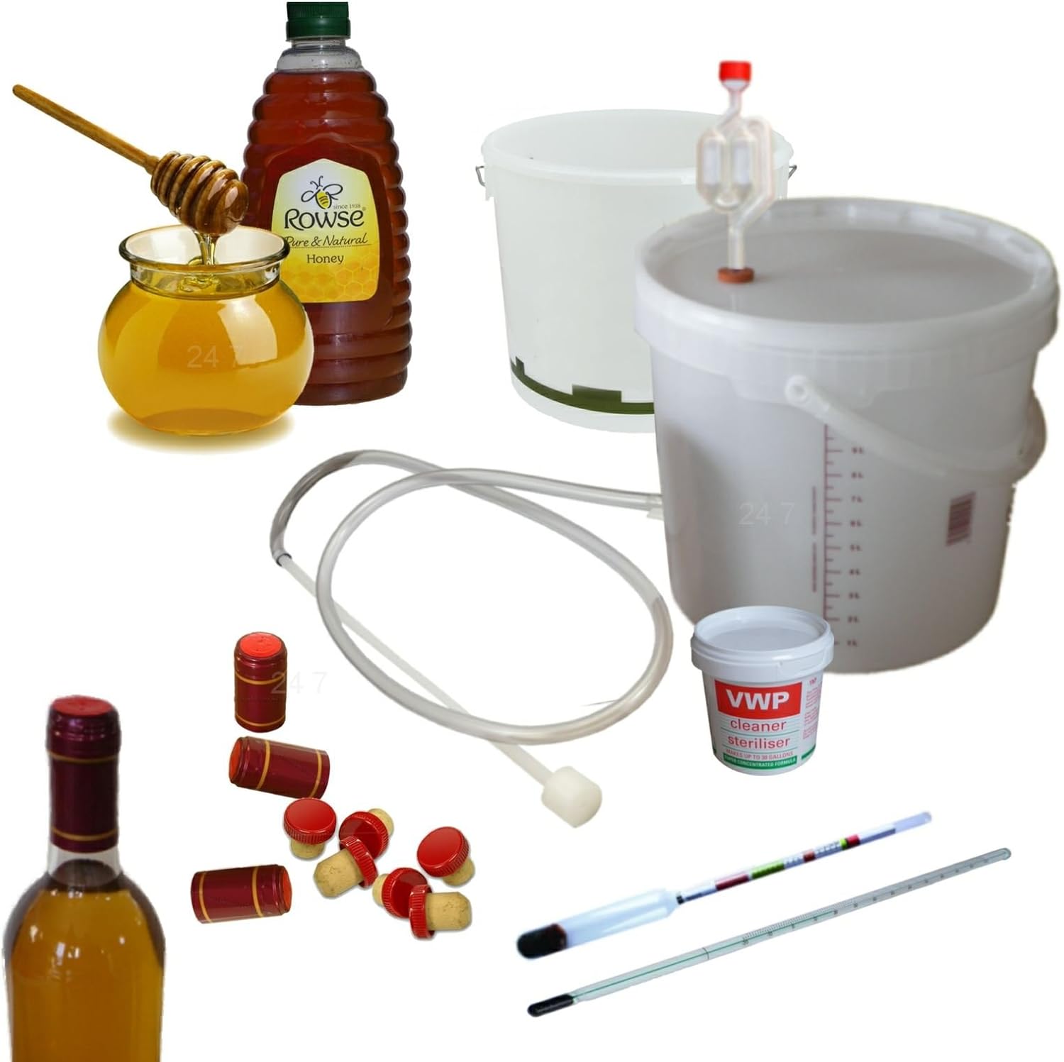 Mead Honey Wine Making Kit Full Starter 6 Bottles 4.5L Complete