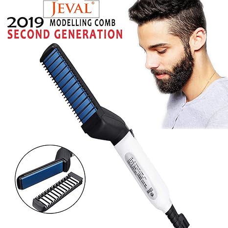 Jeval Quick Hair Styler For Men Electric Beard Straightener Hair