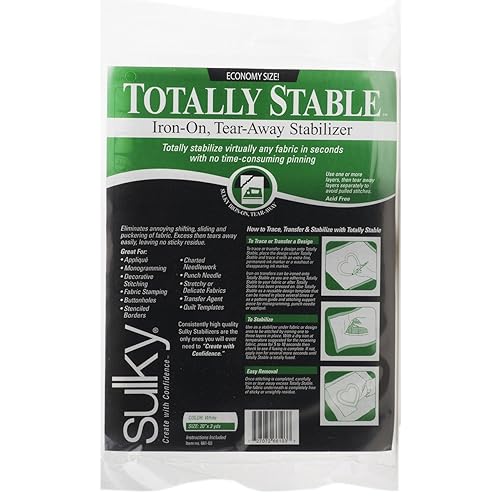 Sulky 12inch x 12 yd Totally Stable IronOn TearAway Stabilizer Roll