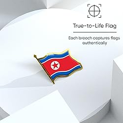 North Korea Flag Lapel Pin - Enamel Metal National
