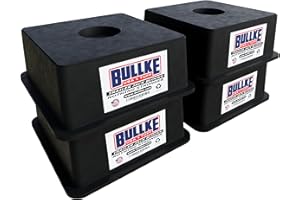 BULLKE USA-Made Trailer Jack Blocks | Up to 18,000 lbs. | Heavy Duty RV Leveling & Stabilizing Pads for Camper,5th Wheel Support | Reliable & Durable Stabilizer, Jack, Foot Stand | RV Blocks (4)