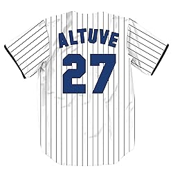 HOPSHION 27 Stripes Baseball Jersey Short Sleeve