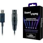 SoundSwitch Micro DMX Interface | Compact USB to DMX Lighting Interface, 3-Month Free Trial of SoundSwitch Software, and Philips Hue Smart Light Support