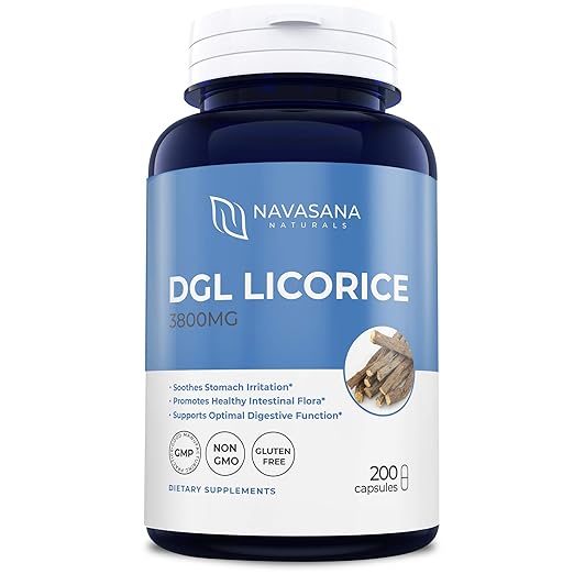 Powerful DGL Licorice Root Extract 3800mg (NonGMO & Gluten Free) 200