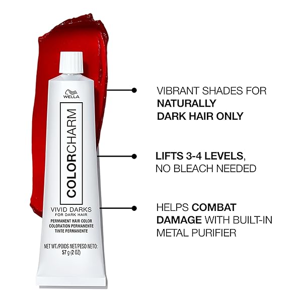 COLORCHARM VIVID DARKS | PERMANENT CREAM COLOR | VIBRANT COLOR FOR DARK HAIR | NOURISHING VEGAN FORMULA | NO BLEACH NEEDED | CRUSHED COPPER | 2 FL OZ