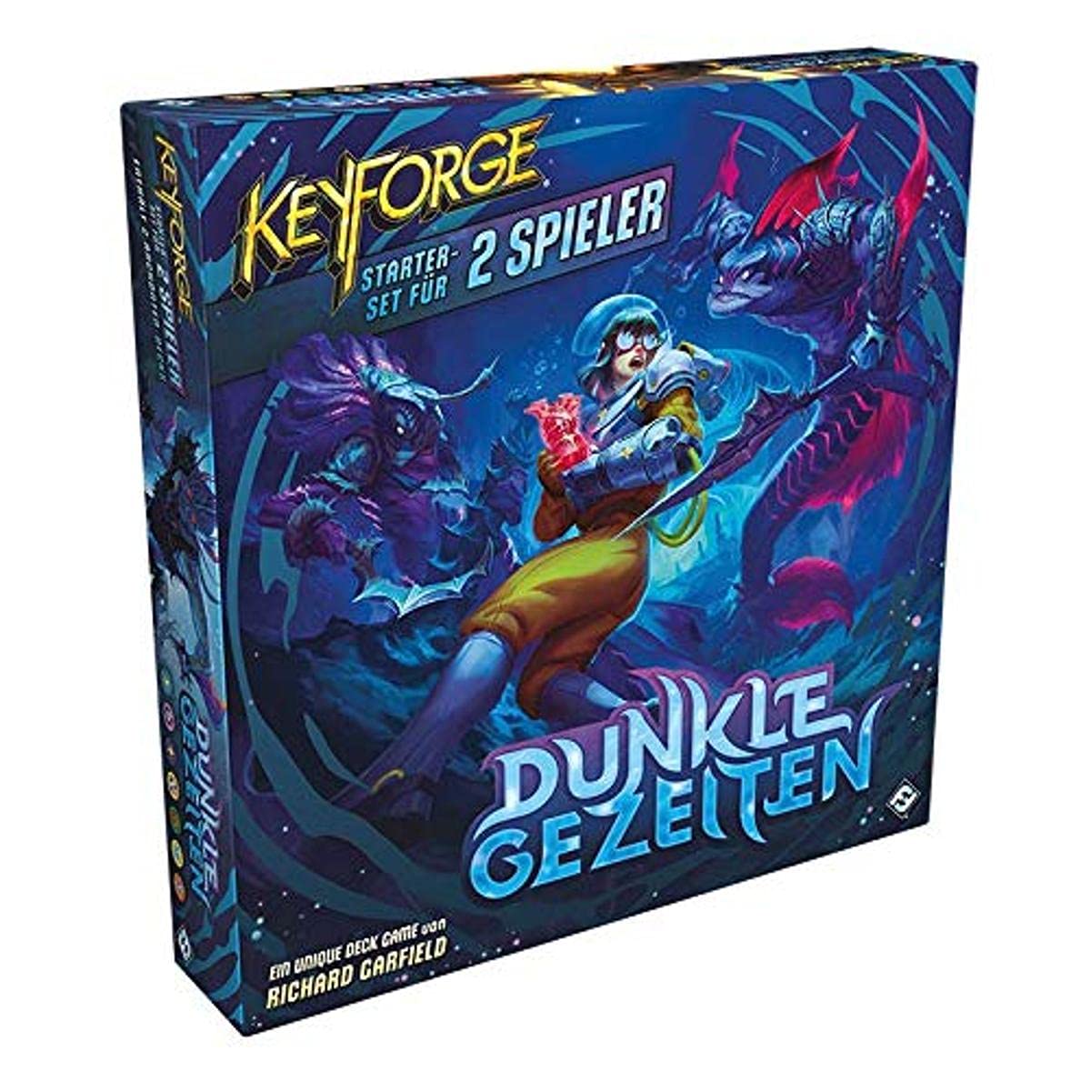 Asmodee Keyforge: Dark Tides Starter Set, Basic Game, Card Game, Deck Building, German