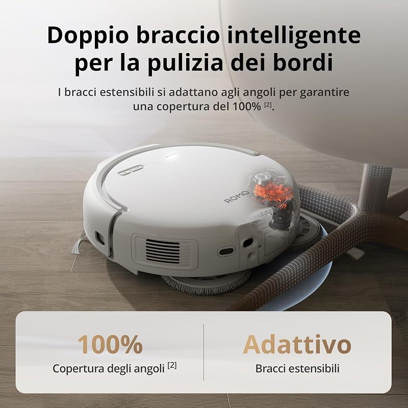 ROMO S robot aspirapolvere lavapavimenti, 25.000 Pa
