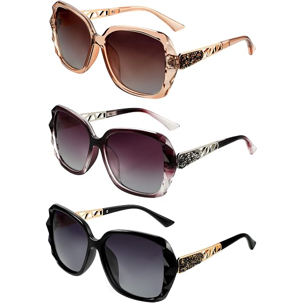 Vintage Rhinestone Oversized Sunglasses Polarized Composite Frame Women Vintage rhinestone Big Frame Fashion Glasses  main image 3