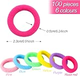 Hanyousheng 100 Pcs Girls Hair Ties Soft Small Seamless Hair Bands view 2