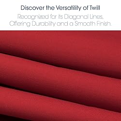 Pico Textiles 15 Yards Bolt Red Poly Cotton Twill