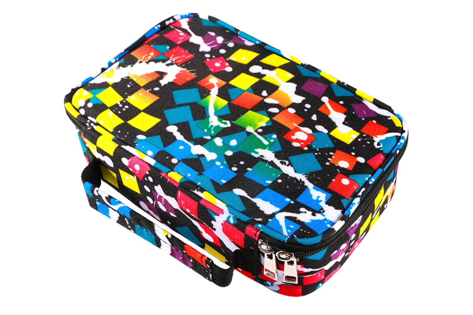 EDATOFLY 72 Slots Pencil Case, Large Pencil Case Multi-Functional Pencil Holder Organizer Stationery Bag with Interior Zipper Pocket Pencil Pouch for Boys Girls Teenagers(Square)