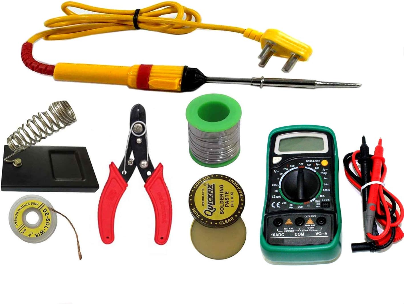 AdraXx DIY Hobby 7 in 1 Soldering Kit with Digital Multimeter