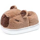 XUNBAI Cute Capybara Slippers for Kids,Toddler House Slippers,Kids Funny Soft Fuzzy Winter Animal Shoes for Girls Boys,Capybara Gifts